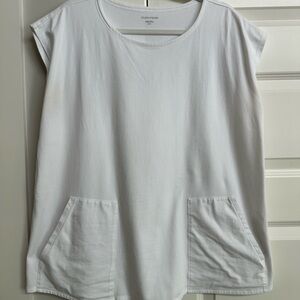Eileen Fisher cotton white tunic top